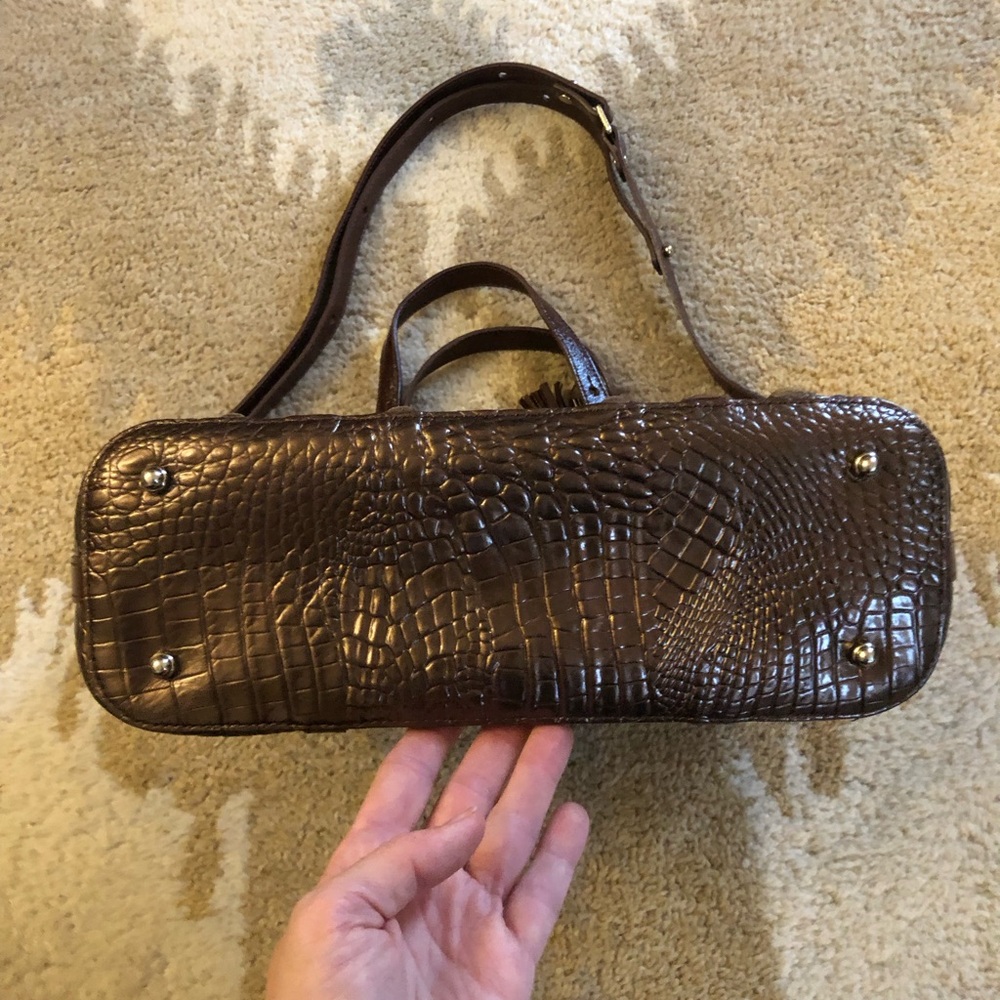 Brahmin Mini Asher Handbag In Brown Patina Dorati Excellent Condition! - Picture 5 of 16